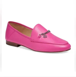 NWOT COACH Hanna Leather Loafer Bright Fuchsia Size 9B