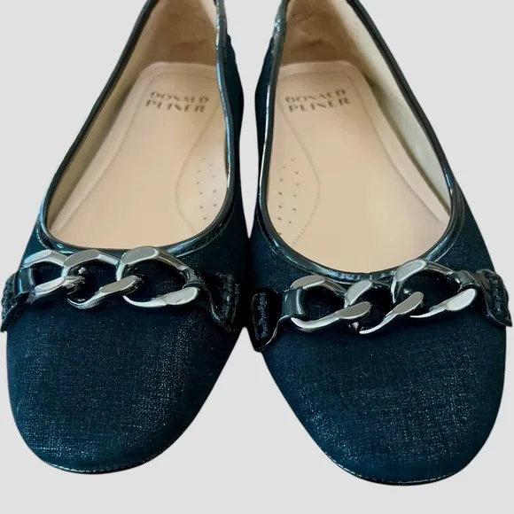 NWOT Donald Pliner Raya Ballet Black Flats – Sz 9.5M