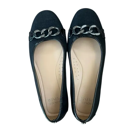 NWOT Donald Pliner Raya Ballet Black Flats – Sz 9.5M