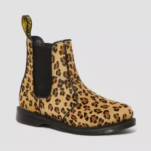 NWOT Dr. Martens Flora Hair On Leopard Chelsea Boots women 6