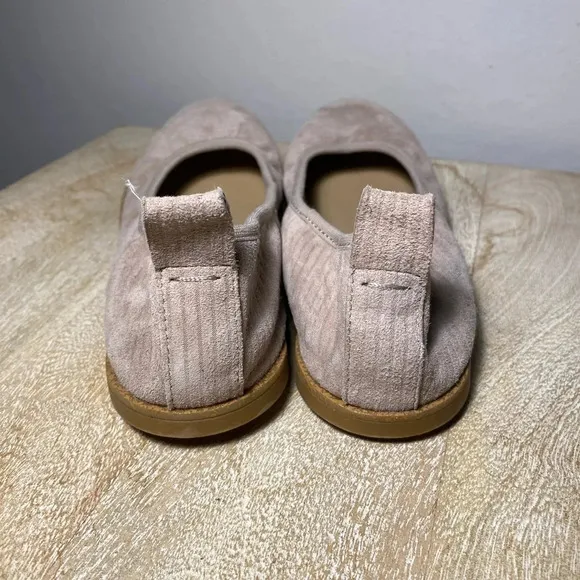 NWOT Eileen Fischer Notion leather ballet flats size 6.5. Pink and silver stripe