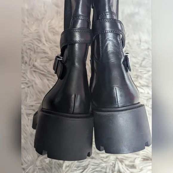 NWOT Franco Sarto Emerson Moto Boot in Black