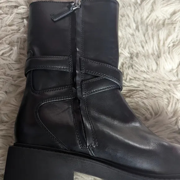 NWOT Franco Sarto Emerson Moto Boot in Black