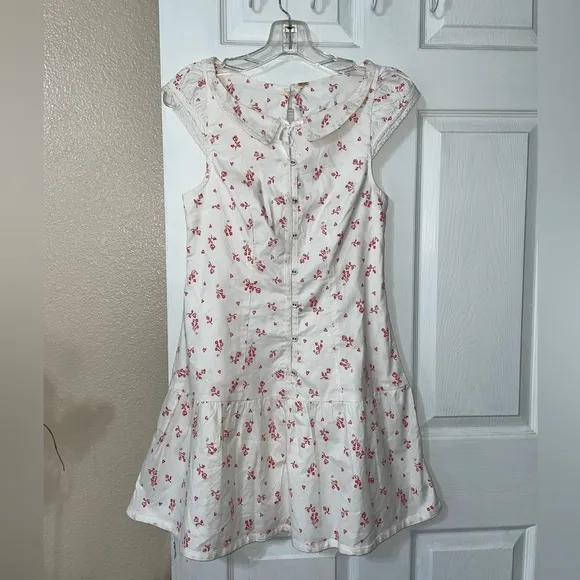 NWOT Free People Beasley Mini Dress - ivory combo