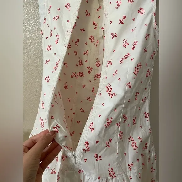 NWOT Free People Beasley Mini Dress - ivory combo