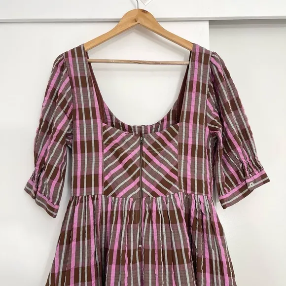 NWOT Free People Tulie Plaid Midi / Maxi Dress Size Small