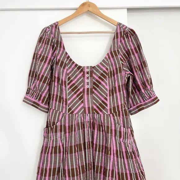 NWOT Free People Tulie Plaid Midi / Maxi Dress Size Small