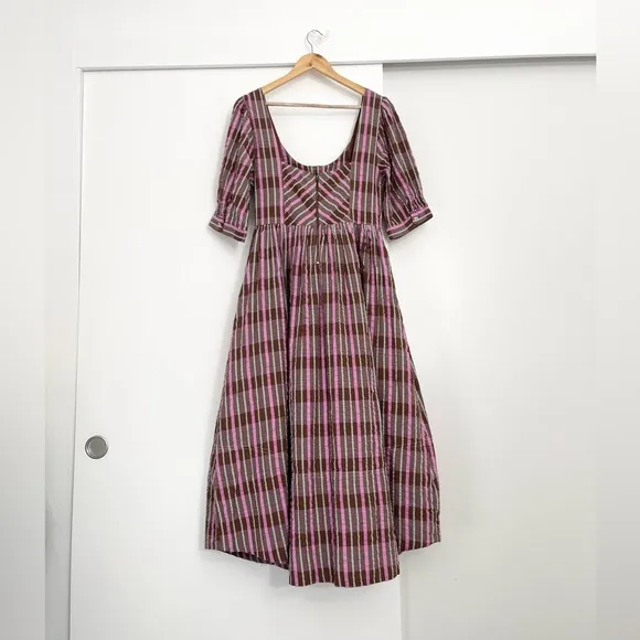 NWOT Free People Tulie Plaid Midi / Maxi Dress Size Small