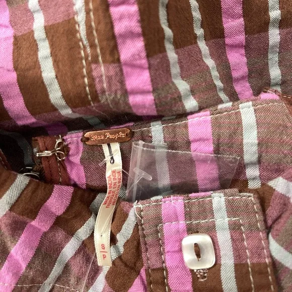 NWOT Free People Tulie Plaid Midi / Maxi Dress Size Small