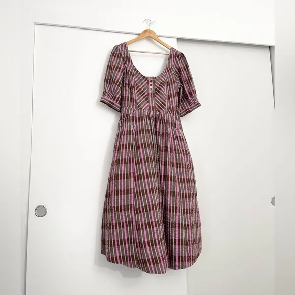 NWOT Free People Tulie Plaid Midi / Maxi Dress Size Small