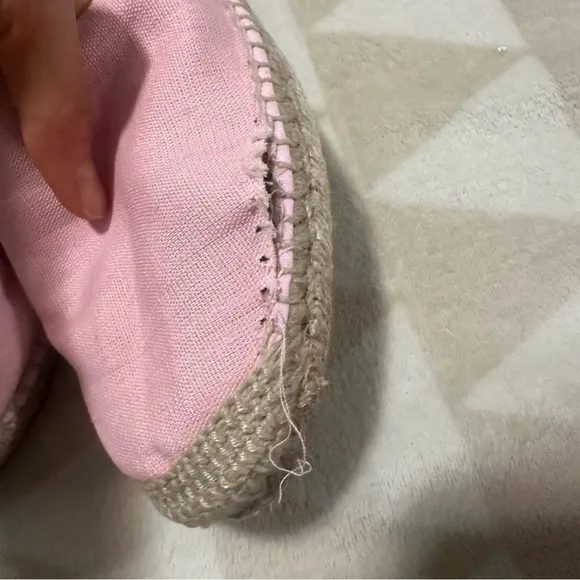 Nwot J crew Made-in-Spain espadrille flats in linen pink