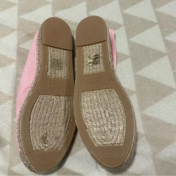 Nwot J crew Made-in-Spain espadrille flats in linen pink