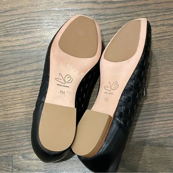 NWOT JOAN OLOFF Lala Woven Leather Huarache Loafers size 7M