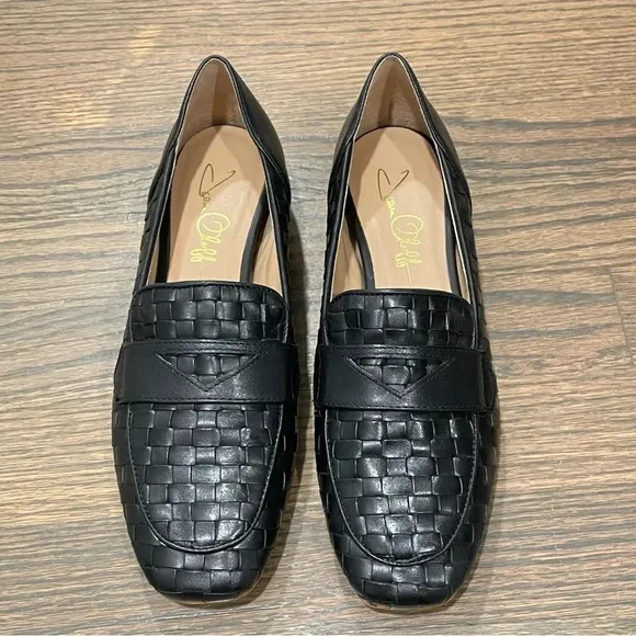 NWOT JOAN OLOFF Lala Woven Leather Huarache Loafers size 7M