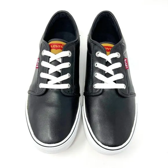 NWOT Levi's Faux-Leather Retro Low Top Sneakers. Black. Men's Size 9