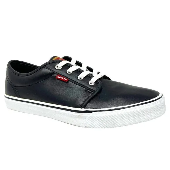 NWOT Levi's Faux-Leather Retro Low Top Sneakers. Black. Men's Size 9