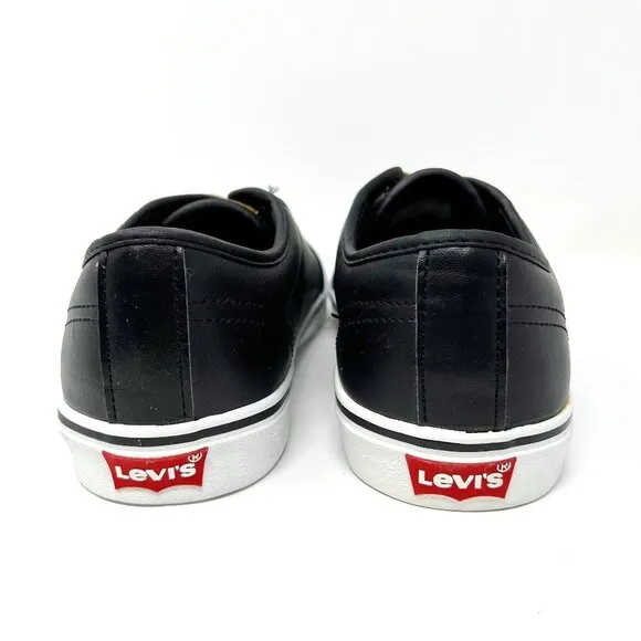 NWOT Levi's Faux-Leather Retro Low Top Sneakers. Black. Men's Size 9