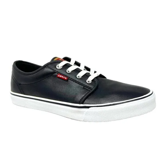NWOT Levi's Faux-Leather Retro Low Top Sneakers. Black. Men's Size 9