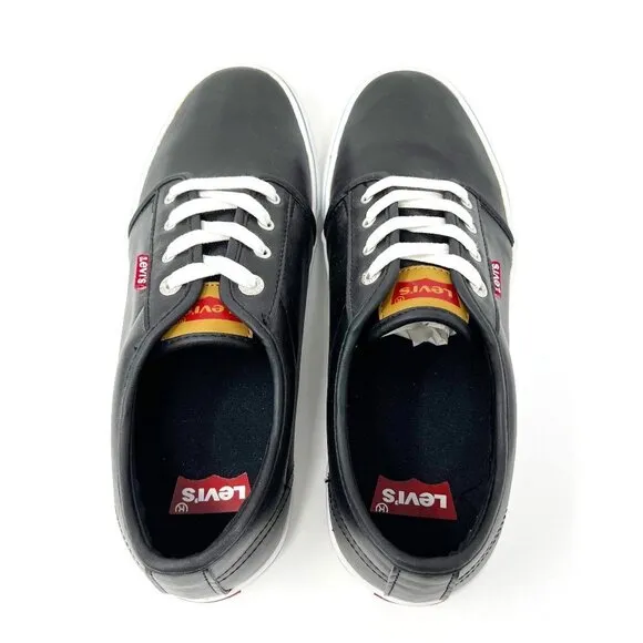 NWOT Levi's Faux-Leather Retro Low Top Sneakers. Black. Men's Size 9