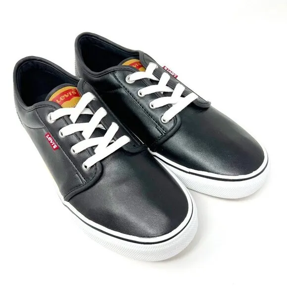 NWOT Levi's Faux-Leather Retro Low Top Sneakers. Black. Men's Size 9
