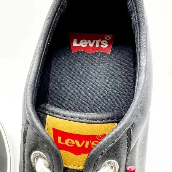 NWOT Levi's Faux-Leather Retro Low Top Sneakers. Black. Men's Size 9