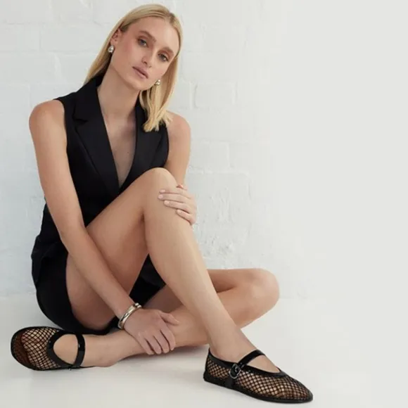 NWOT mesh ballet flats, size 7.5.