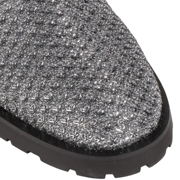 NWOT Stuart Weitzman Dazzle Crystal Combat Boots In Gunmetal