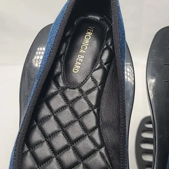 NWOT Veronica Beard Denim &amp; Leather Beatrix Ballet Flats 6