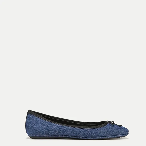 NWOT Veronica Beard Denim &amp; Leather Beatrix Ballet Flats 6