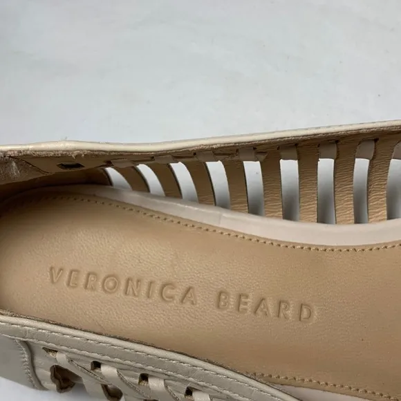 NWOT Veronica Beard Greece Woven Cage Leather Loafers, 7M