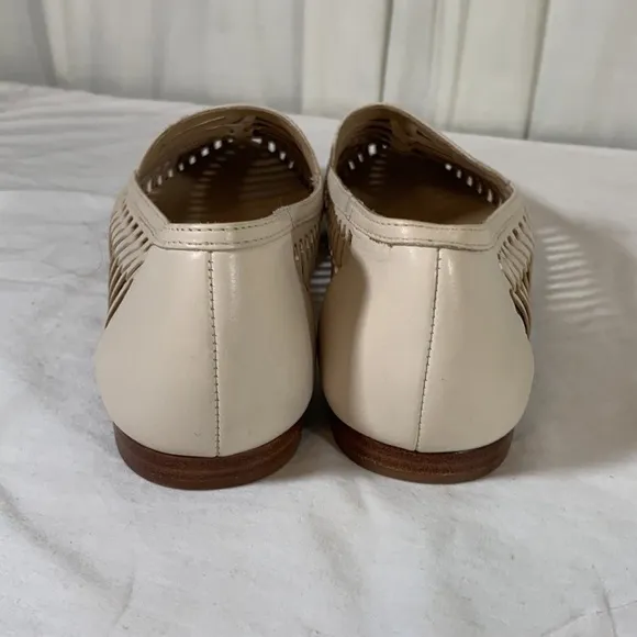 NWOT Veronica Beard Greece Woven Cage Leather Loafers, 7M