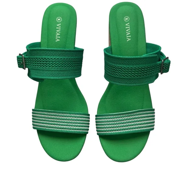 NWOT VIVAIA Adjustable Strap Wedge Sandals (Sammy) size 39