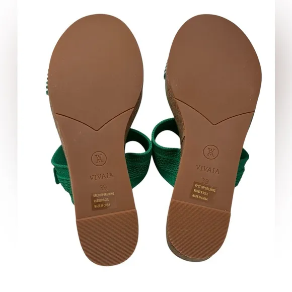 NWOT VIVAIA Adjustable Strap Wedge Sandals (Sammy) size 39