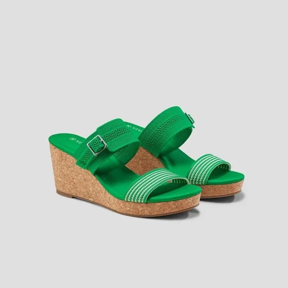 NWOT VIVAIA Adjustable Strap Wedge Sandals (Sammy) size 39