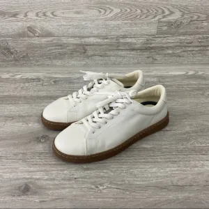 NWOT Zara White Leather Low Top Sneakers