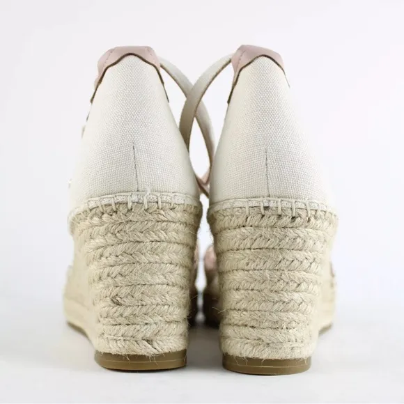 Nwt adorable kate spade cream canvas espadrilles wedges