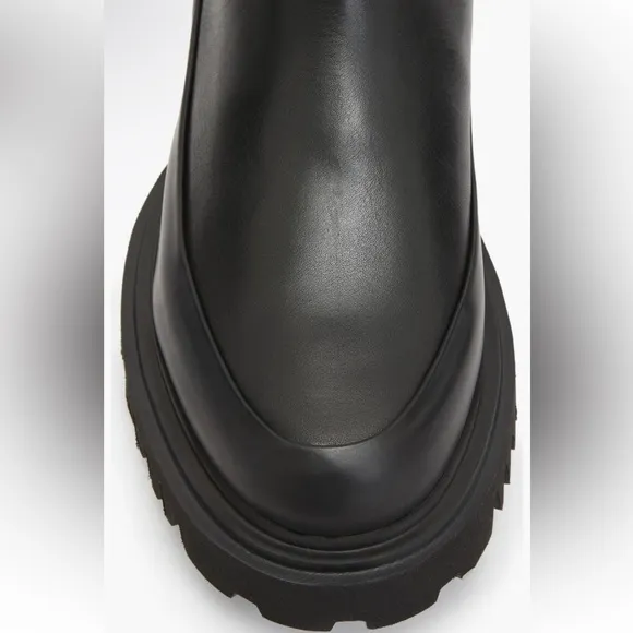 NWT ALLSAINTS Harlee Lug Sole Chelsea Black Boots size 8.5 or 39