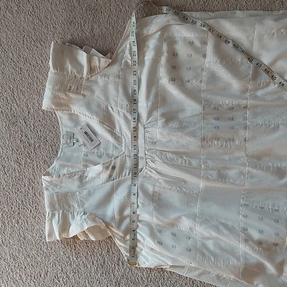 NWT Anthropologie The Odells White Flutter Sleeve Monique Dress Sz 2X