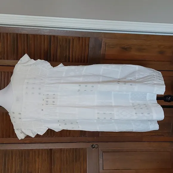 NWT Anthropologie The Odells White Flutter Sleeve Monique Dress Sz 2X