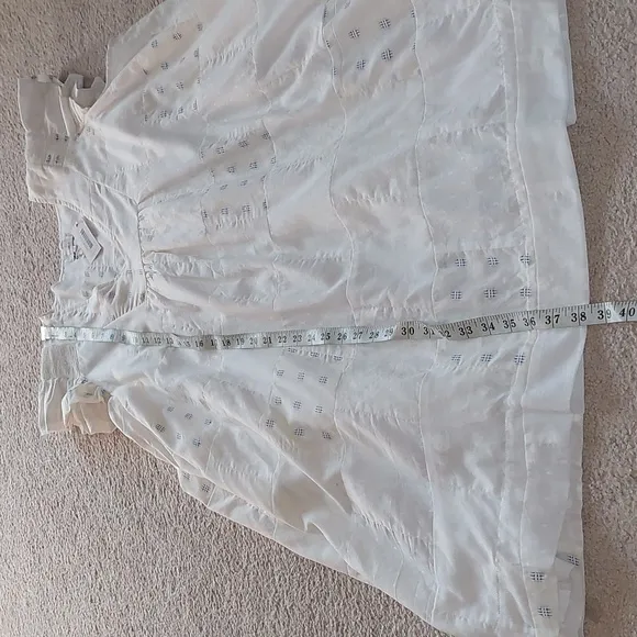 NWT Anthropologie The Odells White Flutter Sleeve Monique Dress Sz 2X