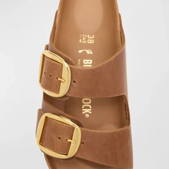 NWT BIRKENSTOCK Arizona Leather Dual-Buckle Slide Sandals EU 42 L 11 M 9
