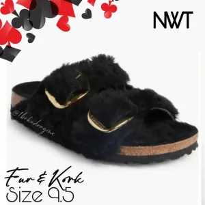 NWT Black on Black Birkenstock Madden Girl Clog Slip-On Slides Sandals Summer