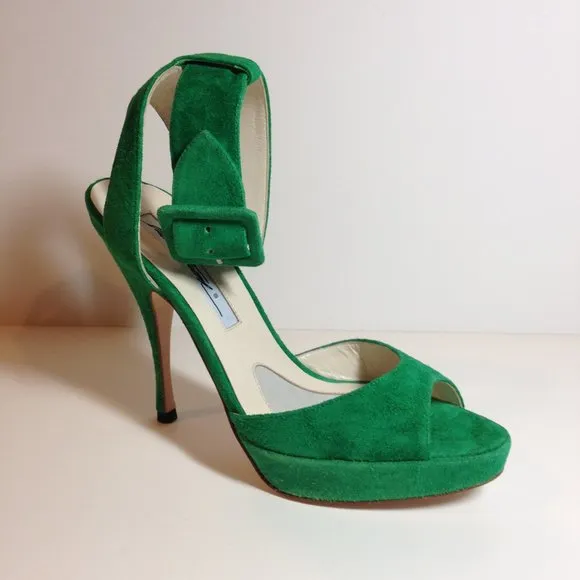 NWT Brian Atwood ankle strap platform heels