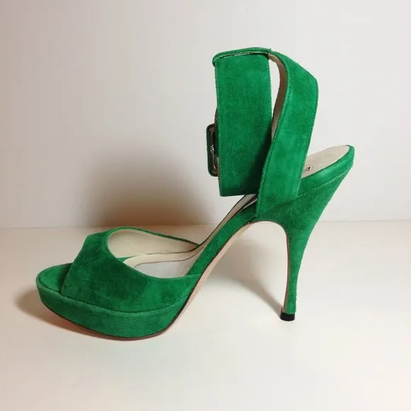 NWT Brian Atwood ankle strap platform heels