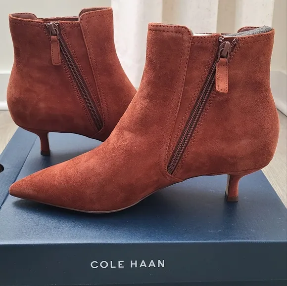 NWT Cole Haan Marcy Chelsea Suede Ankle Boots
