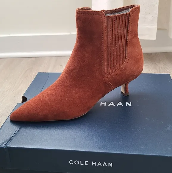 NWT Cole Haan Marcy Chelsea Suede Ankle Boots