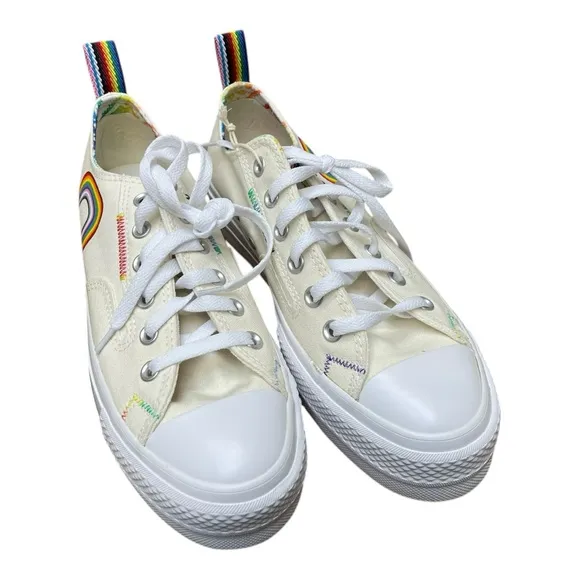 NWT Converse Chuck Taylor All Star Rainbow Platform Pride Oxford Sneaker Sz 9.5