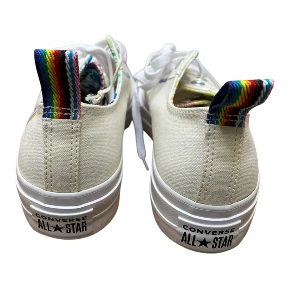 NWT Converse Chuck Taylor All Star Rainbow Platform Pride Oxford Sneaker Sz 9.5