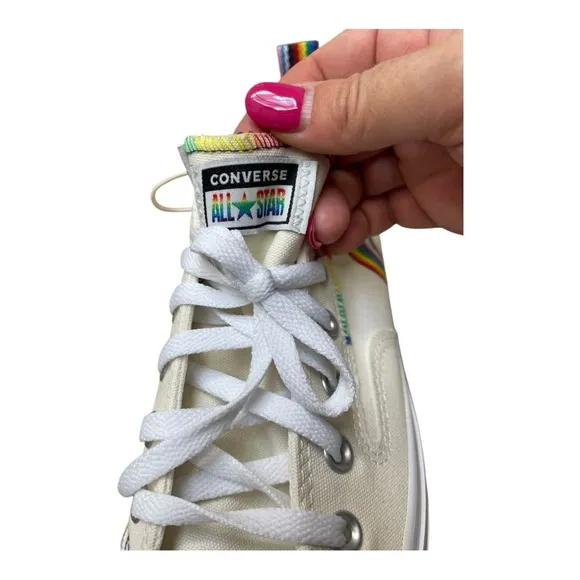 NWT Converse Chuck Taylor All Star Rainbow Platform Pride Oxford Sneaker Sz 9.5