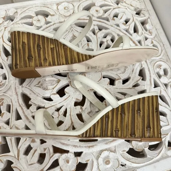 NWT Cult Gaia bamboo Eva leather sandals